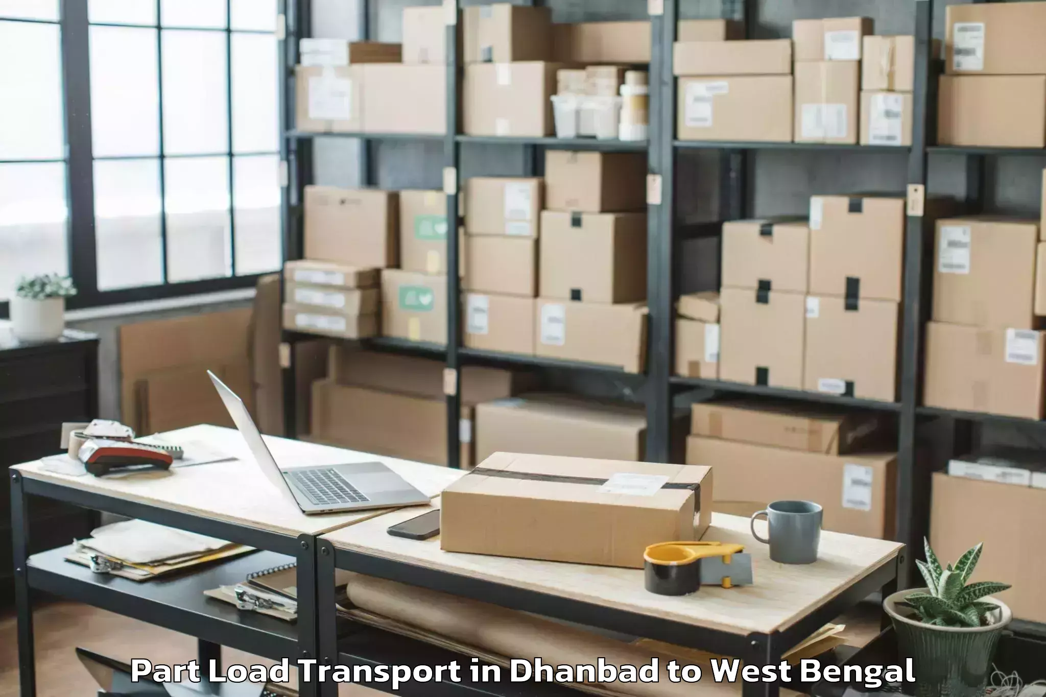 Easy Dhanbad to Bagdogra Airport Ixb Part Load Transport Booking